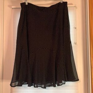 Ruby Rd Black‎ White Polka Dot Skirt Piccadilly 16 New